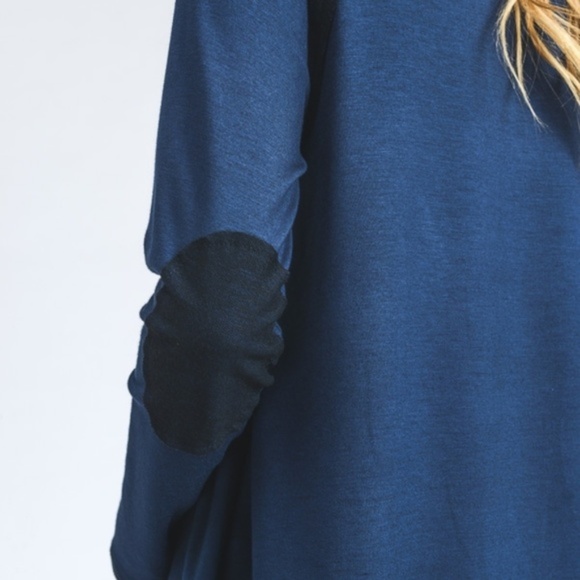 Navy Long Sleeve Raglan Pocket Top - Picture 5 of 8